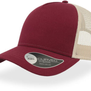 Burgundy rapper cap