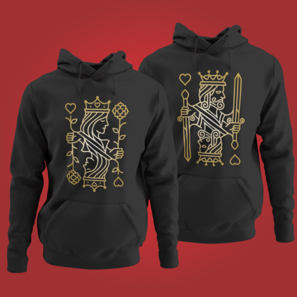 King & Queen of hearts (Couple 2 hoodies)